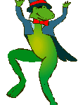 frog in hat